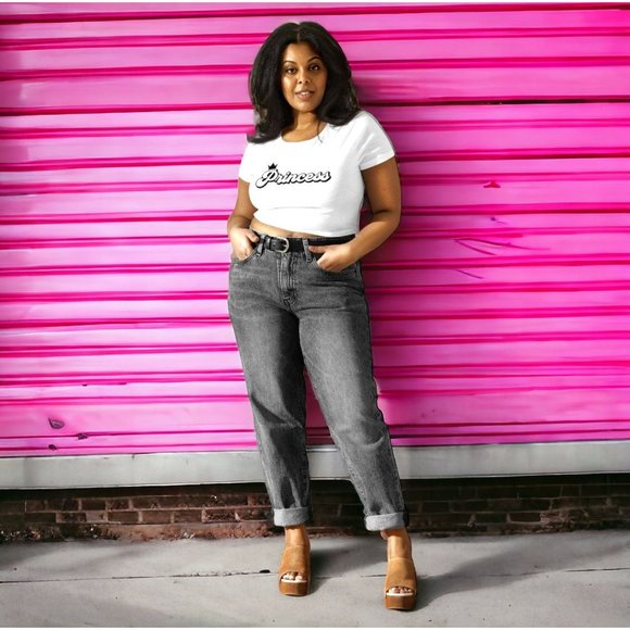 Disco Lemonade Y2K Princess Baby Tee, Crop Top, Y2K, Retro TShirt, Tee, DiscoLem - Picture 3 of 10